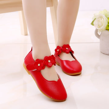 Toddler Girl Flower Strap Dress Shoes